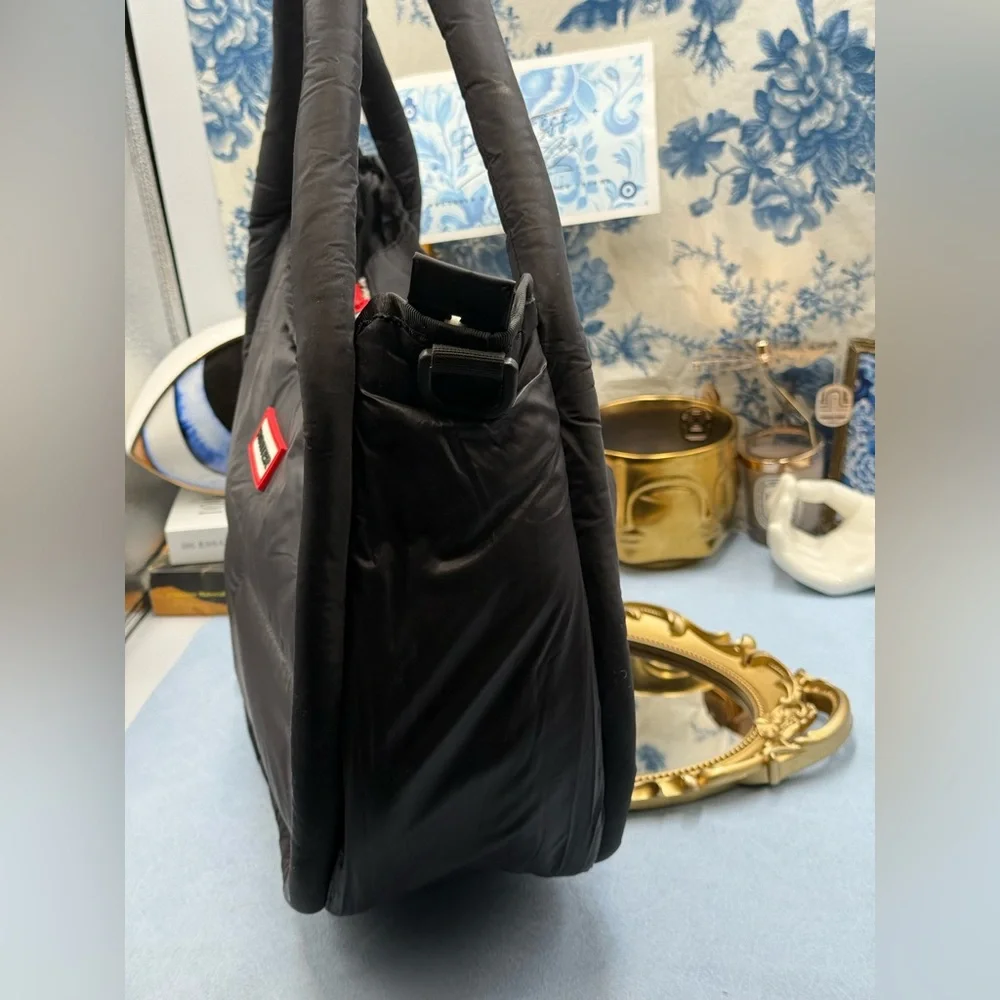 🆕 HUNTER 🧿 NWOT Large Framed Puffer Bag, Black *MISSING CROSSBODY STRAP*